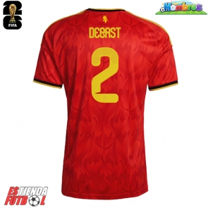 Bélgica Zeno Debast #2 Primera Equipación Mundial 2026 Manga Corta